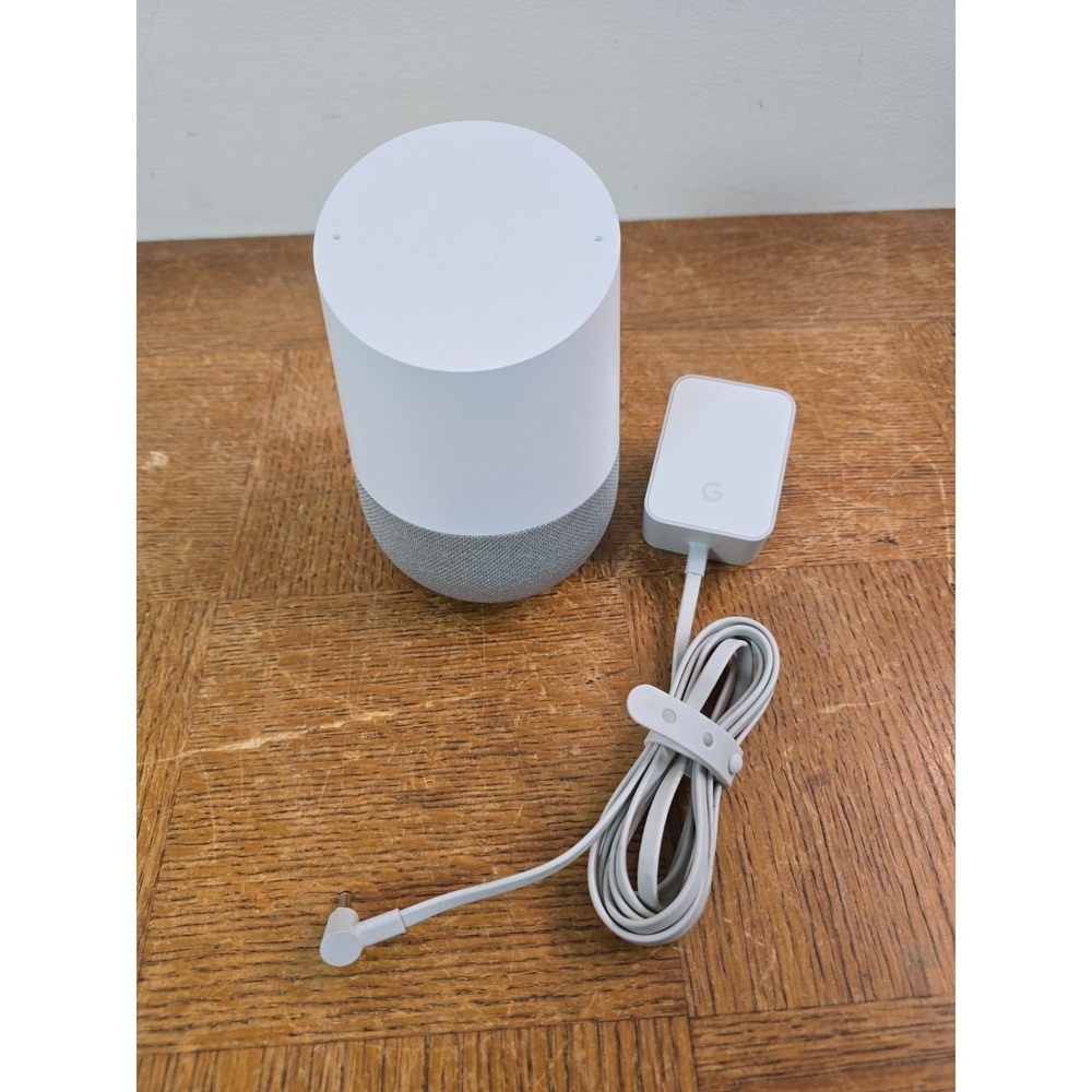 Google Home Smart Assistant Voice Activated Speaker White/Slate - Tested & Reset